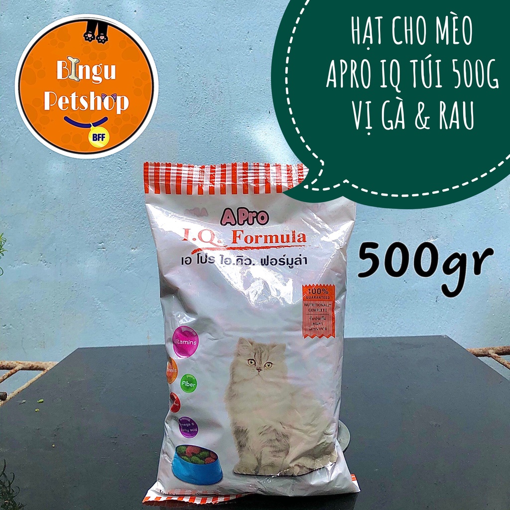 [TIẾT KIÊM] Thức Ăn Hạt Khô Cho Mèo Giá Rẻ APro IQ Formula 500g NHẬP K