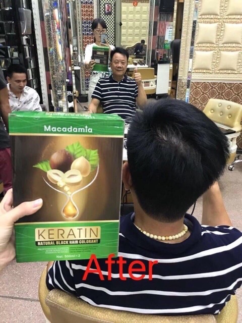 Nhuộm Đen Thảo Dược Keratin Macadamia