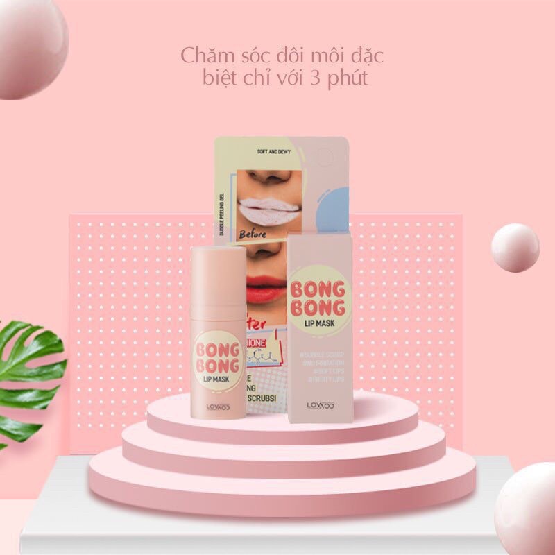 Gel Sủi Bọt Tẩy Tế Bào Chết Giảm Thâm Môi Lovcov Bong Bong Lip Mask