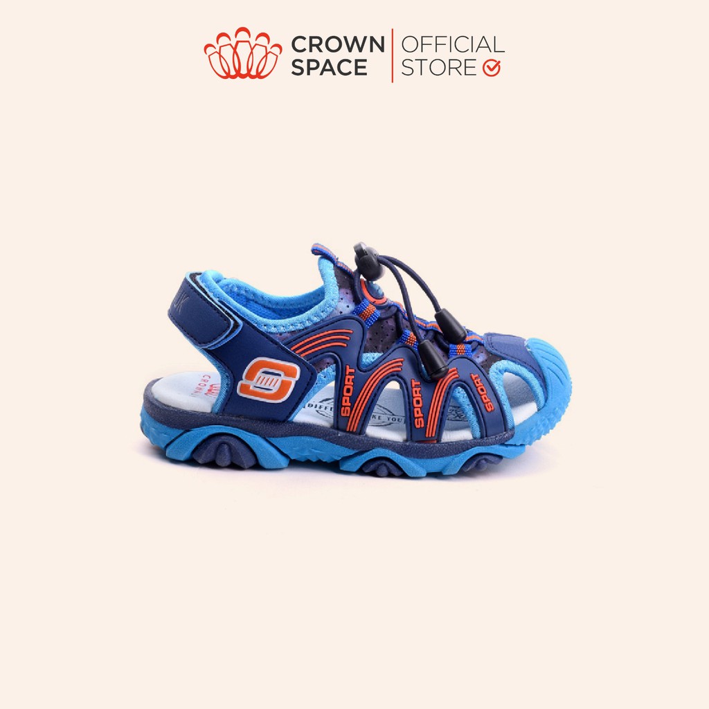 Giày Xăng Đan Bít Mũi Cho Bé Trai Đi Học Đi Chơi Chính Hãng Crown UK Active Sandals CRUK803 Nhẹ Êm Size 26-35/4-14 Tuổi