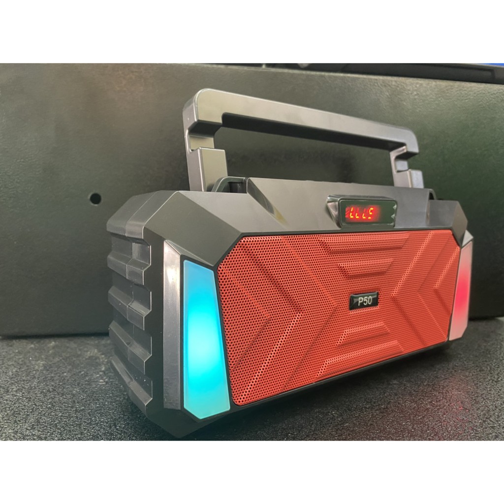 LOA  BLUETOOTH P50 HÀNG HOT, CÓ ĐÈN LED NHẤP NHÁY - BẢO HÀNH 6 THÁNG