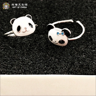 Nhẫn Đeo Tay Kim Loại Hình Gấu Trúc Dễ Thương