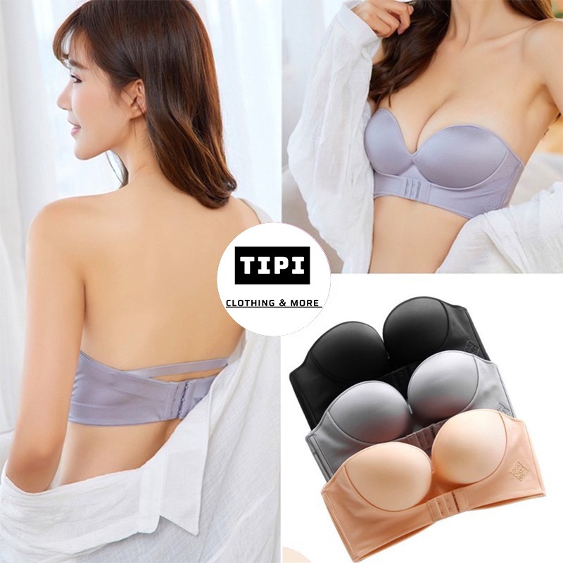 Áo lót nữ bra su hở lưng siêu nhẹ , đệm 3cm tàng hình không lộ viền Tipishop P2-B2