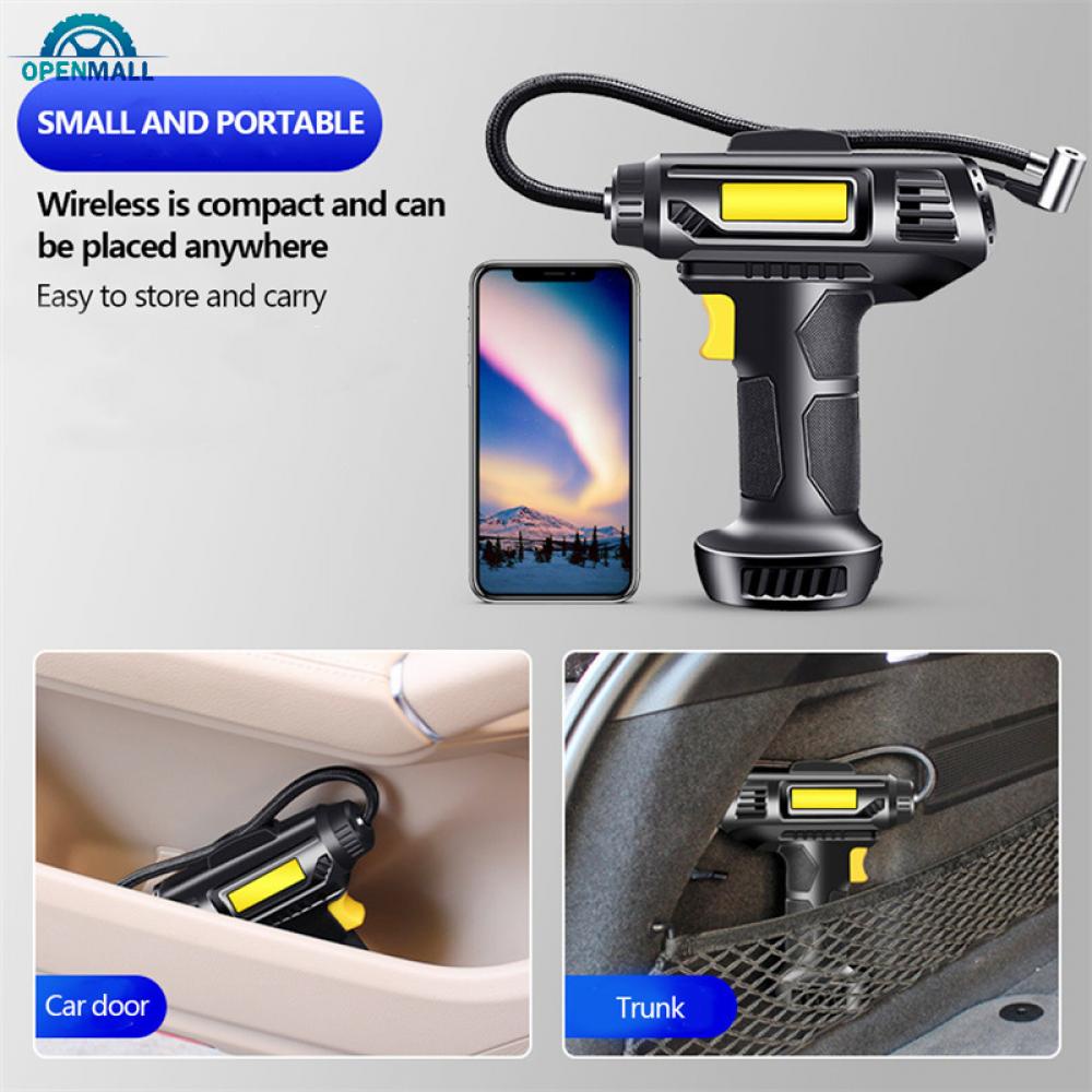 Máy Bơm Lốp Xe Kỹ Thuật Số Không Dây Công Suất Cao Có Đèn Led