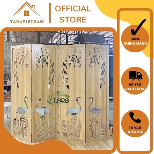 Vách bình phong họa tiết Con cò bé bé chất liệu gỗ MDF phủ melamine thương hiệu TADA VIETNAM