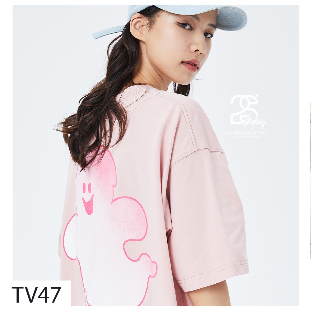 Áo Thun Tay Lỡ 2s Clothing Áo Phông Charm's Unisex Nam Nữ Cotton Oversize Form Rộng Giá Rẻ In Hình Con Ma Cute TV47