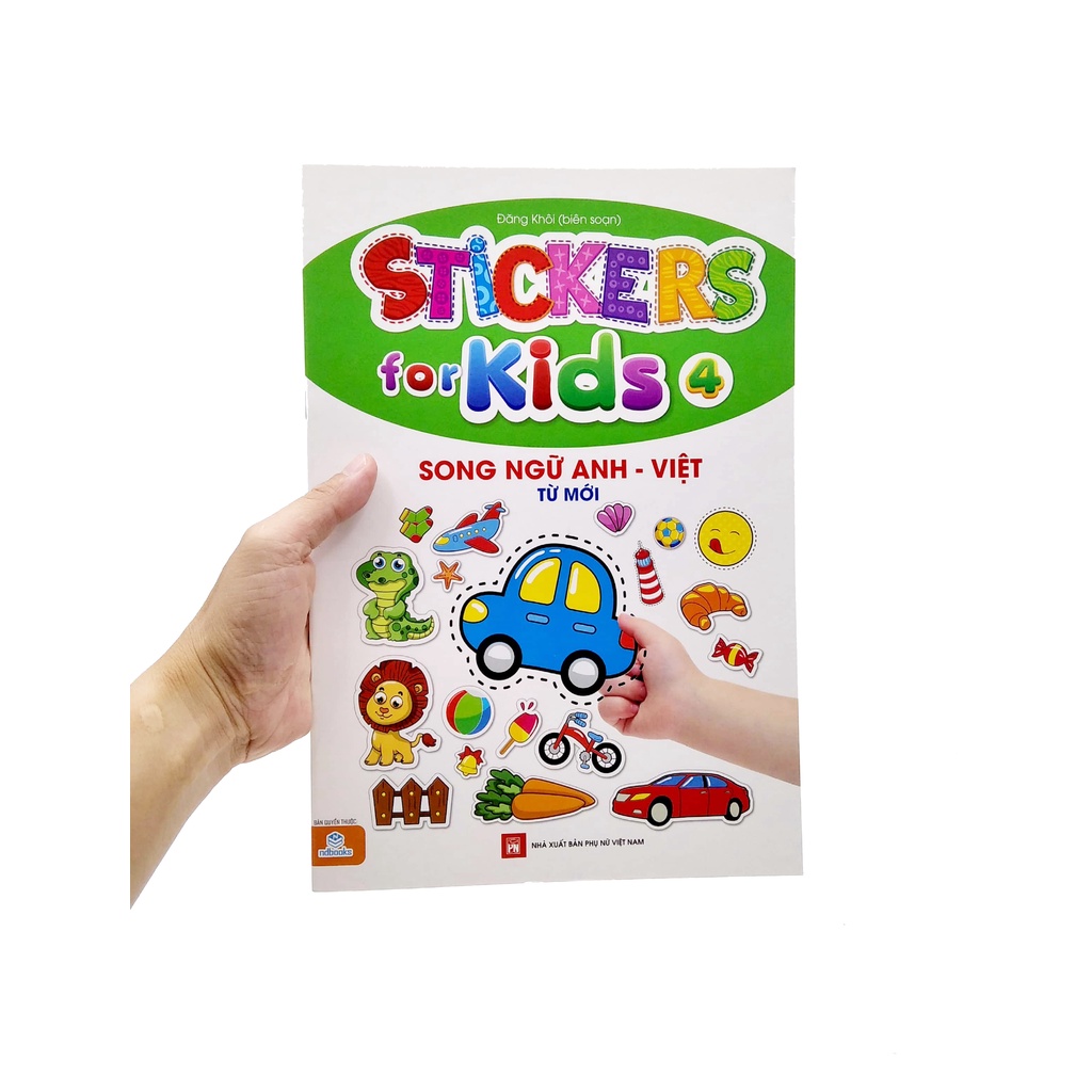Sách Sticker For Kids 4 (Song Ngữ Anh - Việt) - Từ Mới