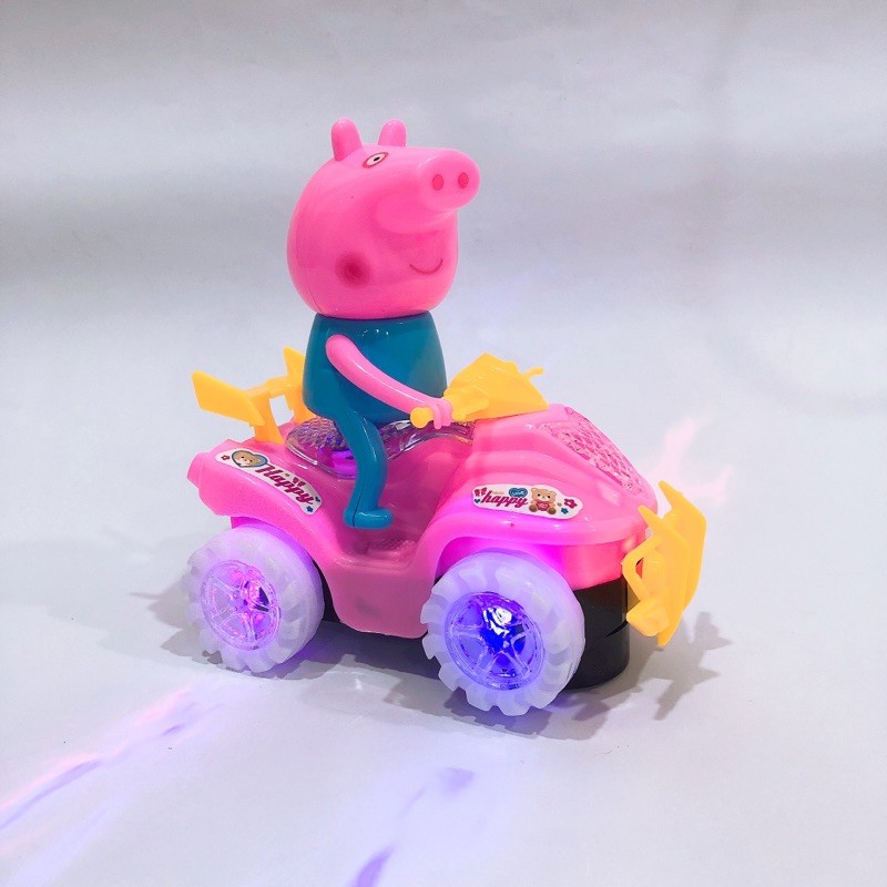 [Có nhạc đèn] Đồ chơi xe heo peppa chạy pin siêu dễ thương