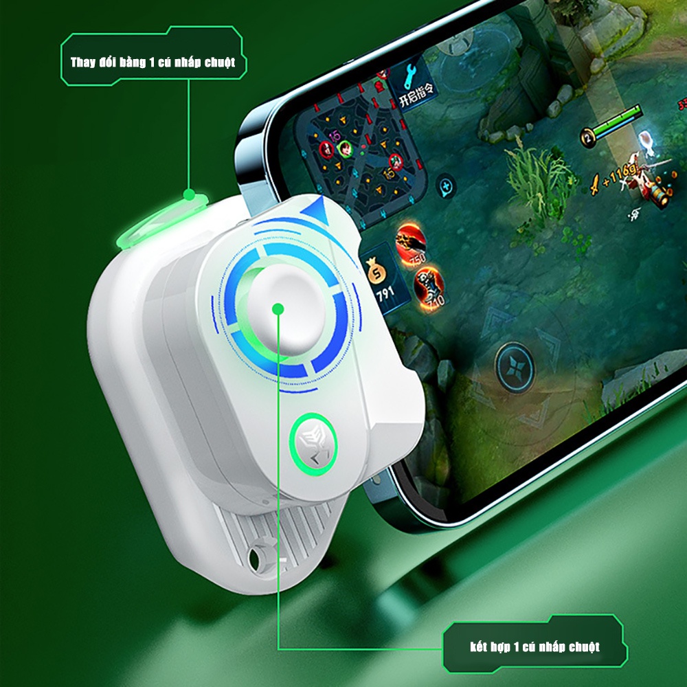 Tay cầm chơi game điện thoại bluetooth không dây - Joystick Gamepad chơi game pubg, FREE FIRE Liên Quân Mobile H16