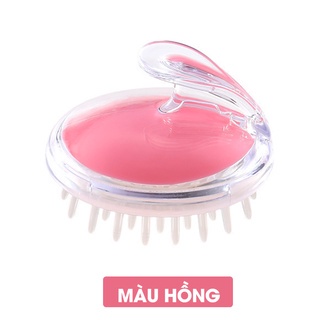 Lược Gội Đầu Massage Gai Silicon Có Tay Cầm Nhiều Màu