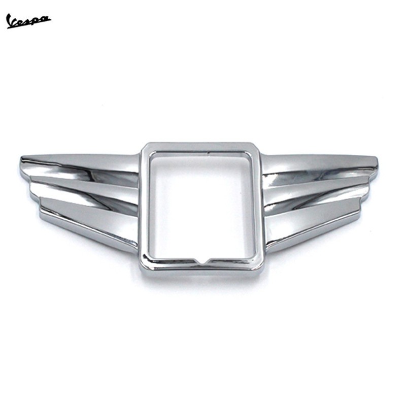 Viền ốp logo dạng cánh mạ crom cao cấp cho Piaggio Vespa GTS300 GTS300 Super LX150 LXV150 Primavera 150 Sprint 150 S150