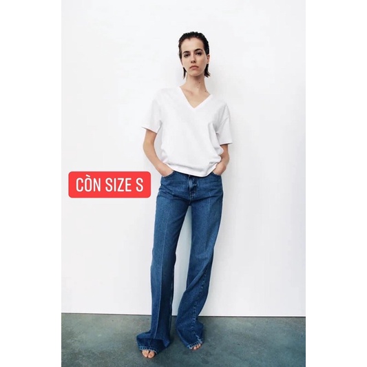 Áo phông cổ tim zara