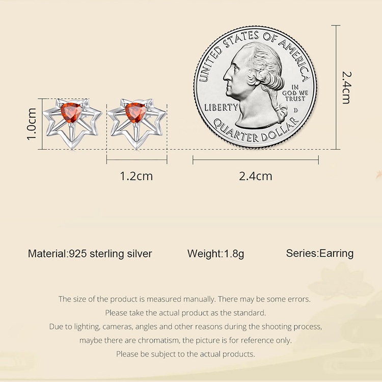 Bông tai Bamoer bằng bạc 925 thời trang cho nữ