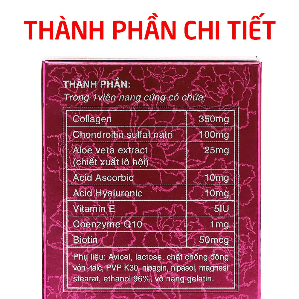 Quốc Sắc Thiên Hương Collagen Plus giúp đẹp da, giảm nám sạm da - Chai 60 viên