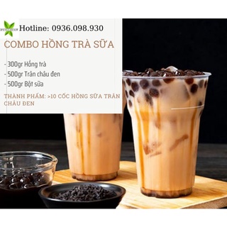 Combo hồng trà asam (300gr trà hồng asam, 500gr sữa bột almer, 500gr trân châu đen)