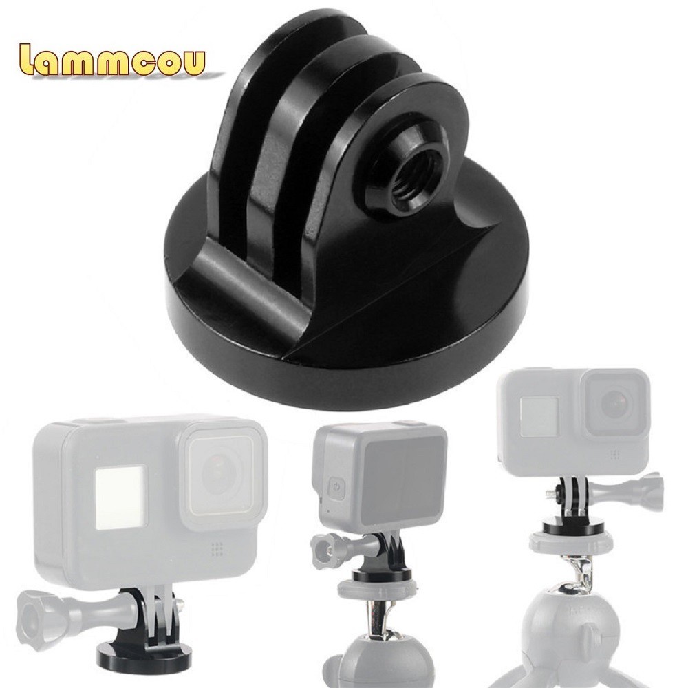 Đầu chuyển đổi giá đỡ ba chân LAMMCOU kim loại có vít tai vặn nhôm cho máy ảnh hành động Gopro Hero 9 8 7 6 5 H9R Osmo