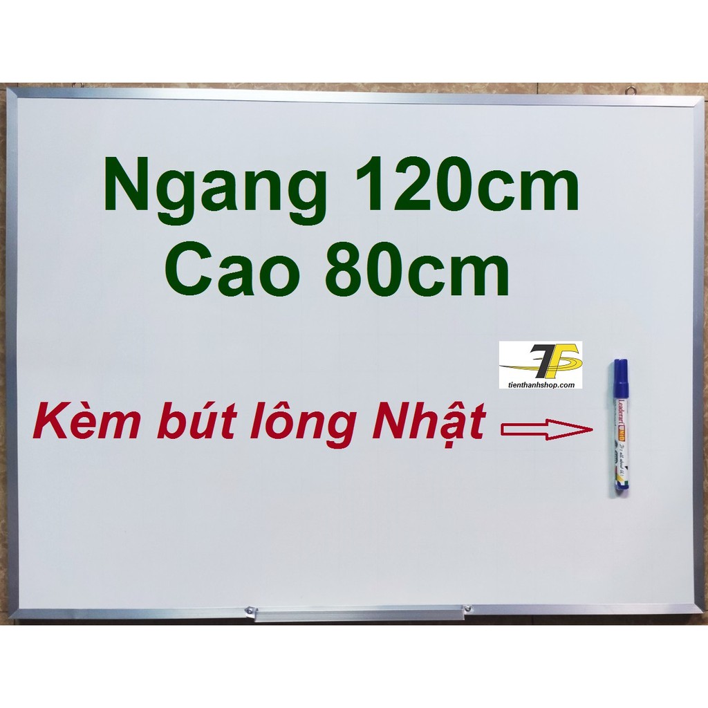Bảng mica trắng 80 x 120cm viết bút lông viền nhôm + 01 bút lông bảng Nhật