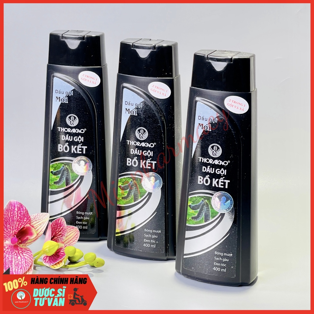 Dầu gội đầu THORAKAO Hoa bưởi/ Bồ kết/ Hà thủ ô/ Chanh sả bạc hà 400ml - Minpharmacy