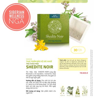 Trà Ngủ Ngon SHEDITE NOIR - Siberian Wellness - Xuất xứ NGA