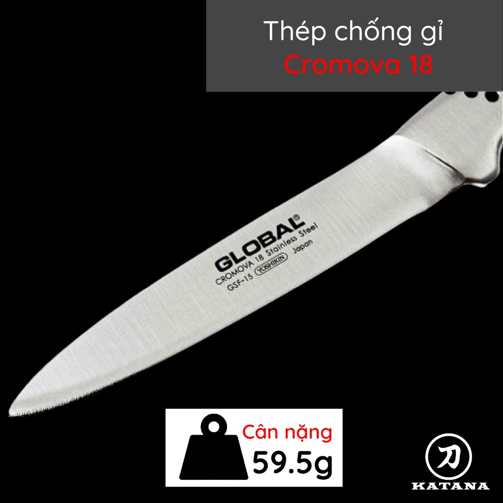 Dao bếp Nhật cao cấp Global GSF15 Peeling - Dao tỉa hoa quả (80mm)