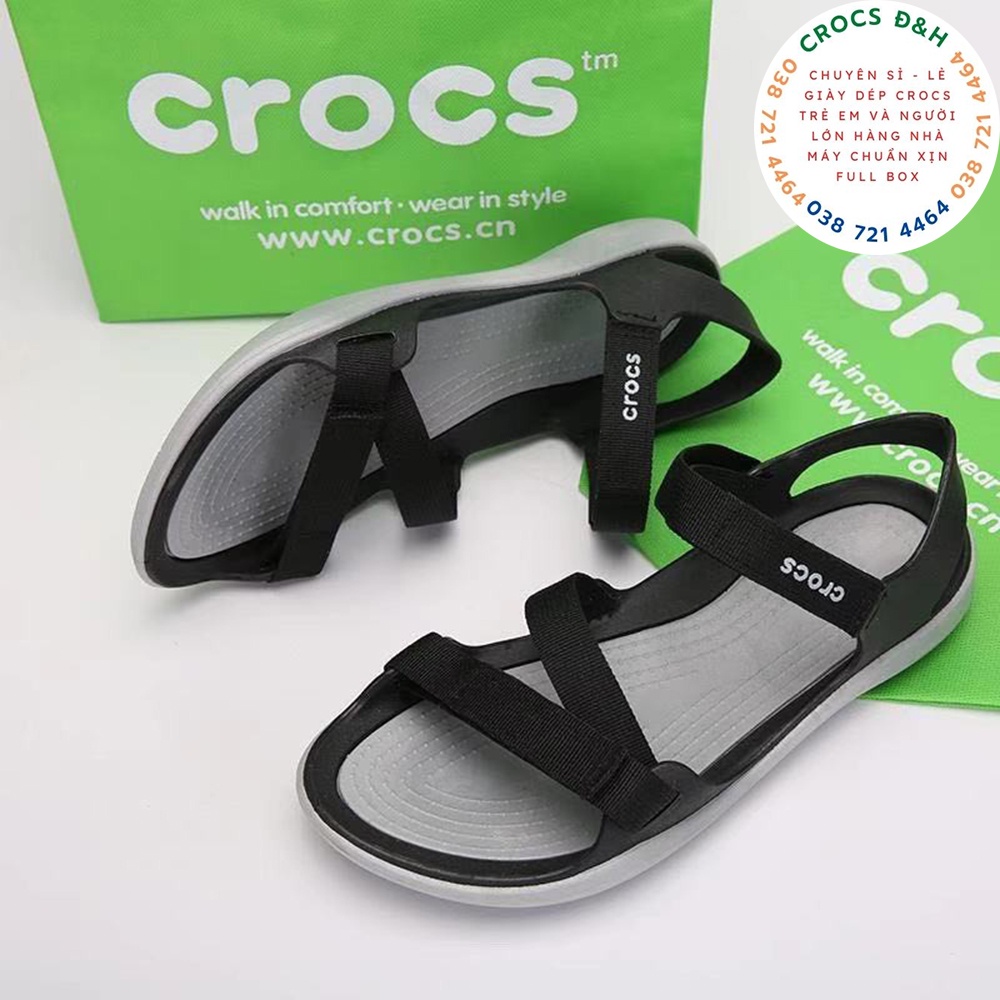 Giày dép crocs - dép sandal crocs webbing cho nữ, chống thấm nước, chống trơn trượt, chống hôi chân, hàng xuất xịn