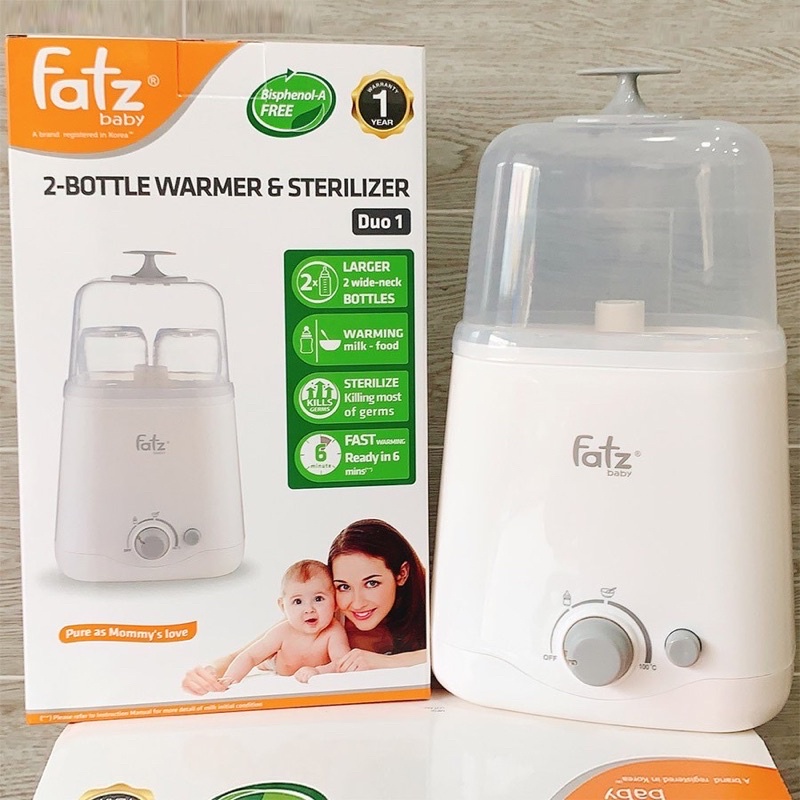 MÁY HÂM SỮA HAI BÌNH CỔ RỘNG THẾ HỆ MỚI DUO 1 FATZ BABY FB3012SL