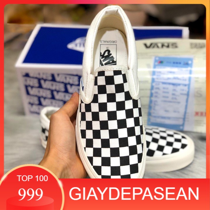 Giày caro vans vault, slip on checker lười hàng 11 ( full box )