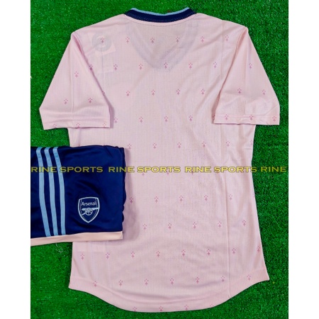 Bộ Áo bóng đá Arsenal hồng Super Bodyfix Thailand mùa giải 2022-2023 Giống thi đấu 100%