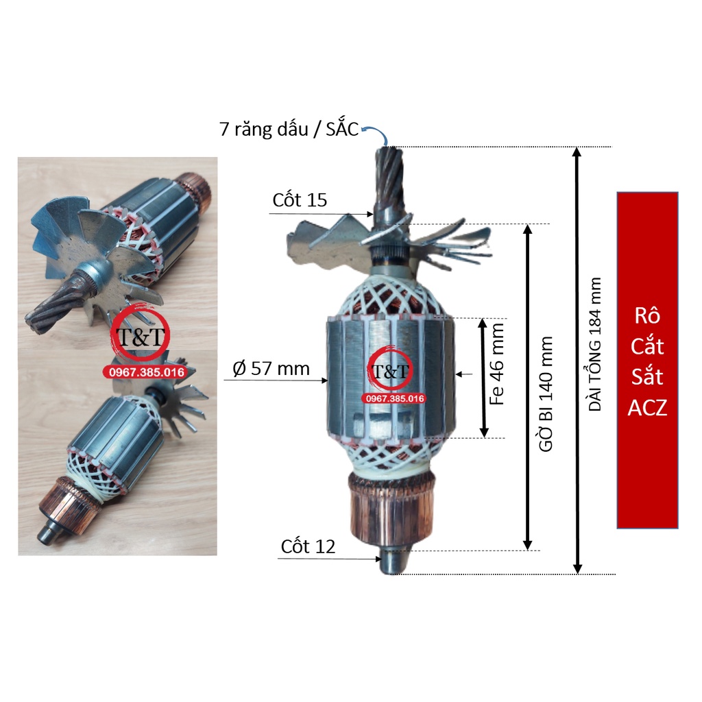Rô to máy cắt sắt ACZ