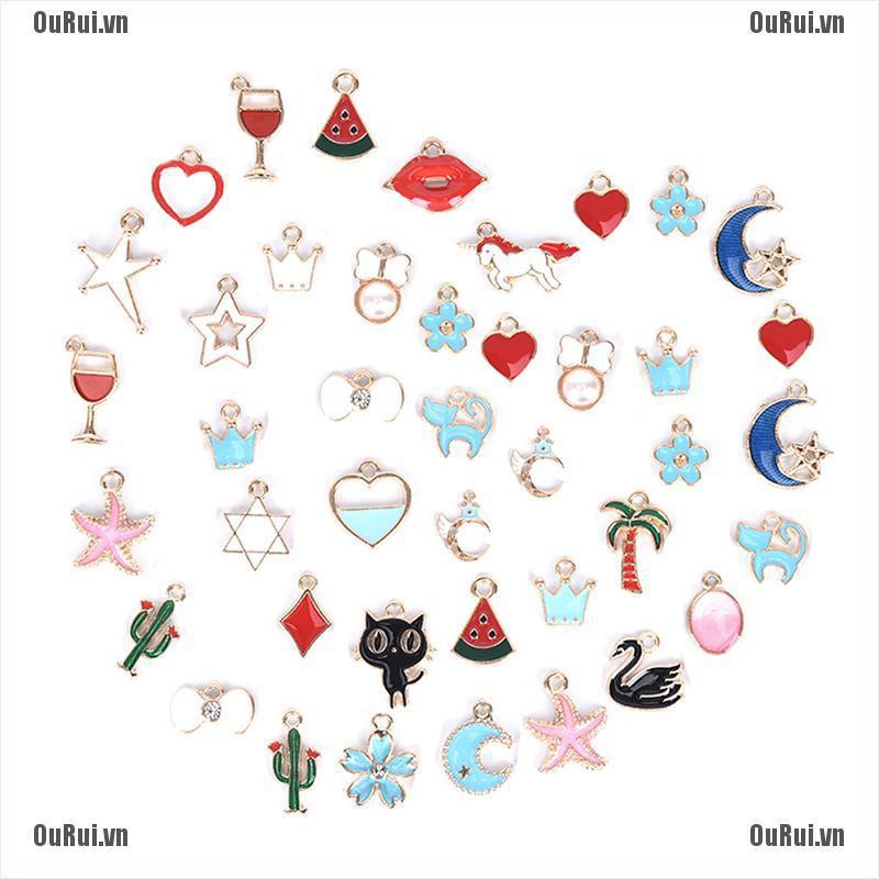 Set 60 Mặt Dây Chuyền Tráng Men Độc Đáo