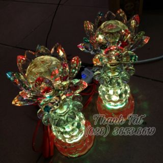 Bộ Đèn Thờ Sen Pha Lê Cao Cấp 279308