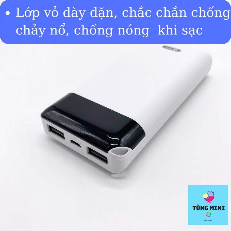 Pin Sạc Dự Phòng BYZ-B108 10.000mah Sạc Nhanh 2 Thiết Bị Hiển Thị Phần Trăm Pin Không Loạn Cảm Ứng Tùng