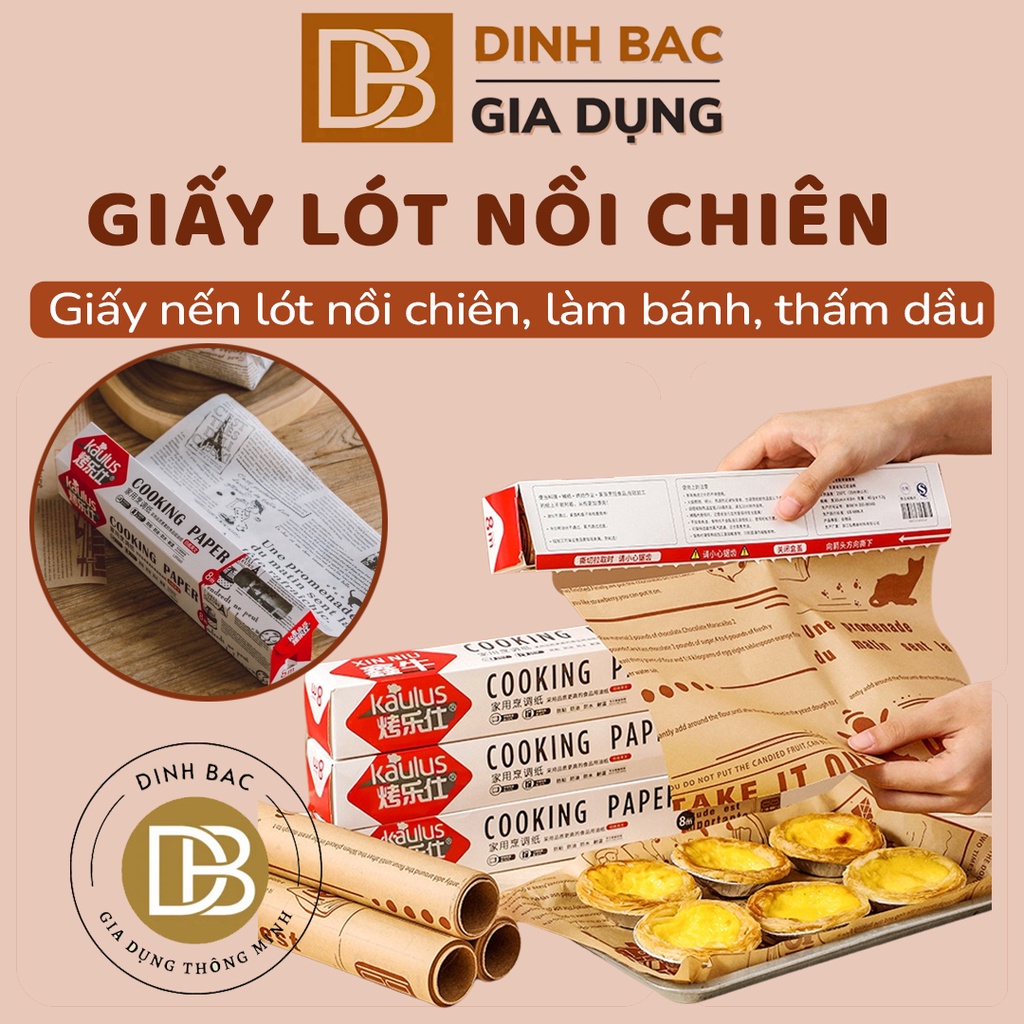 Giấy thấm dầu giấy nến lót đồ ăn nồi chiên không dầu Đình Bắc Store