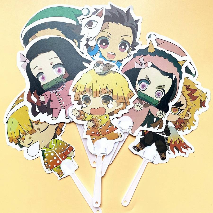 Quạt giấy cầm tay Anime Demon Slayer Kimetsu No Yaiba Kamado Tanjirou