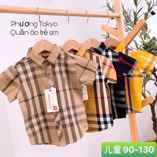 Áo sơ mi bbr cộc tay cho bé trai
