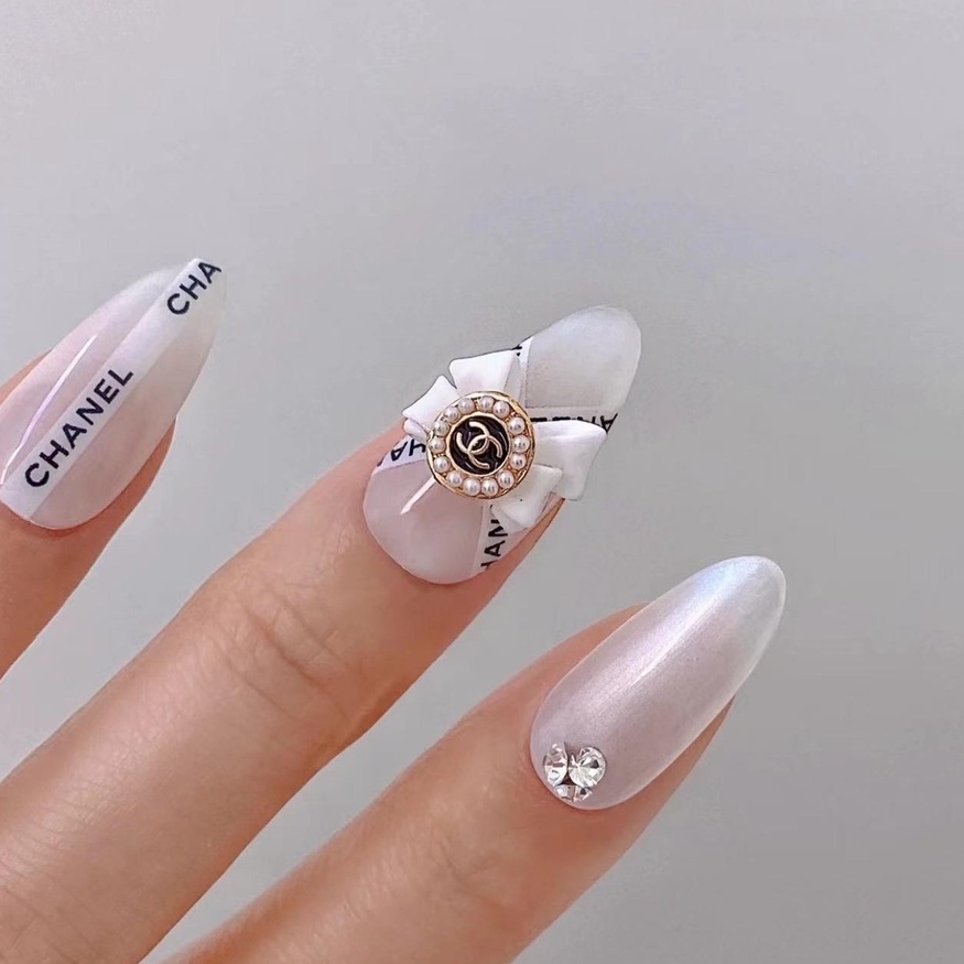 Sticker Thương Hiệu 3D | Dây Nơ 2022 | Hình Dán Móng