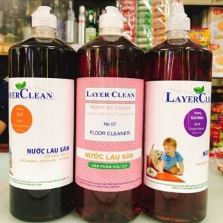 Nước lau sàn hữu cơ Layer Clean hương Quế chai 1,25L