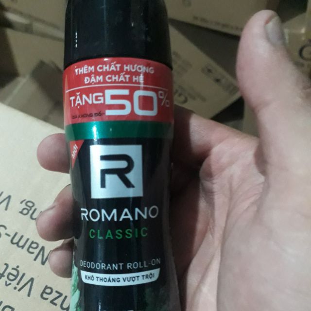 Lăn khử mùi Romano 50ml tặng 50% dung tích thành 75ml