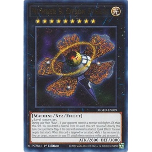Thẻ bài Yugioh - TCG - Number 9: Dyson Sphere / MGED-EN089'