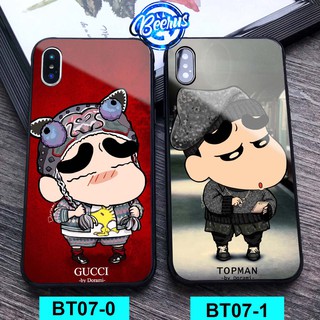 [FREESHIP từ 50K] [ iPhone ] Ốp Lưng Kính Shin Bút Chì Siêu Ngầu - Kính chống xước, chất dày đẹp