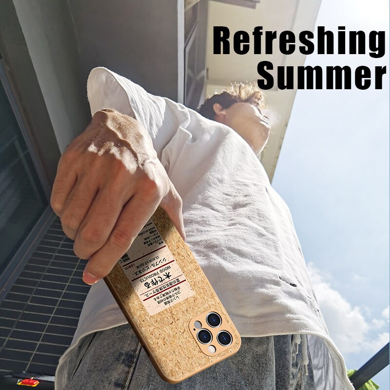 Ốp điện thoại silicon dẻo phối gỗ tản nhiệt chống sốc cho IPHONE 13 PRO MAX 12 MINI 11 PRO MAX