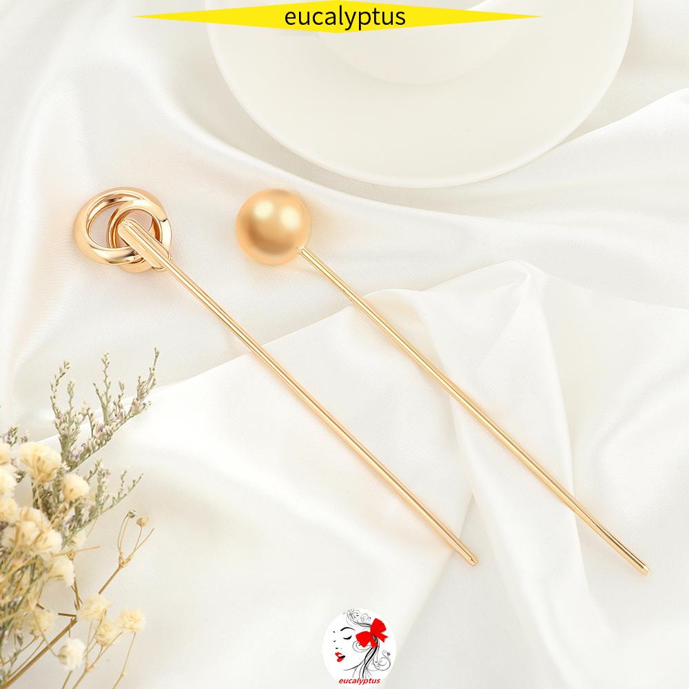 Trâm Cài Tóc Thanh Lịch Cho Nữ|Kẹp Tóc Kim Loại Đơn Giản Thời Trang Cổ Điển