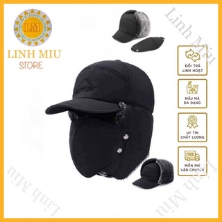 Mũ phi công bịt tai lót lông cừu cực ấm
