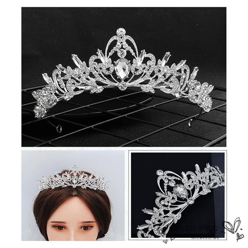 Restore Ancient Ways Palace Wind Elegant Crown is White Gauze Alloy Set Diamond Europe and America H