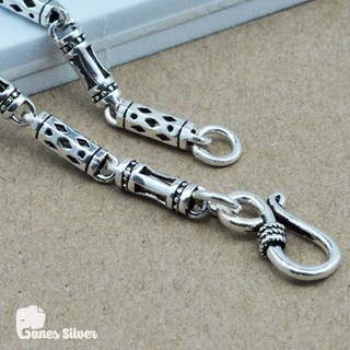 Dây Chuyền Nam Caro Đốt Trúc 60CM Chất Liệu Bạc Thái Cao Cấp - Thương Hiệu Ganes Silver