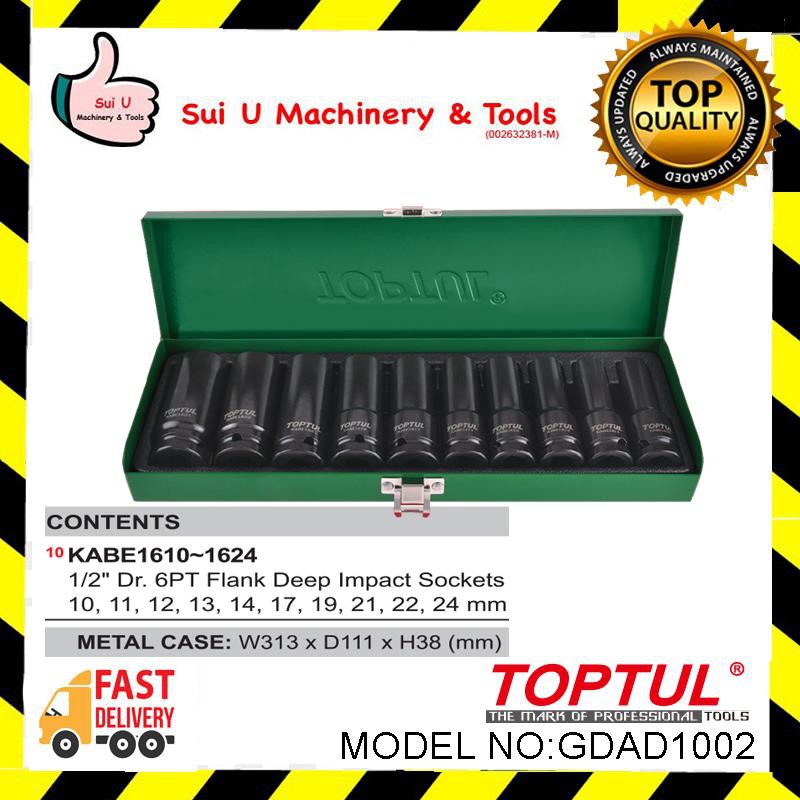 Bộ tuýp lục giác dài 1/2 inch dùng cho súng TOPTUL GDAD1002