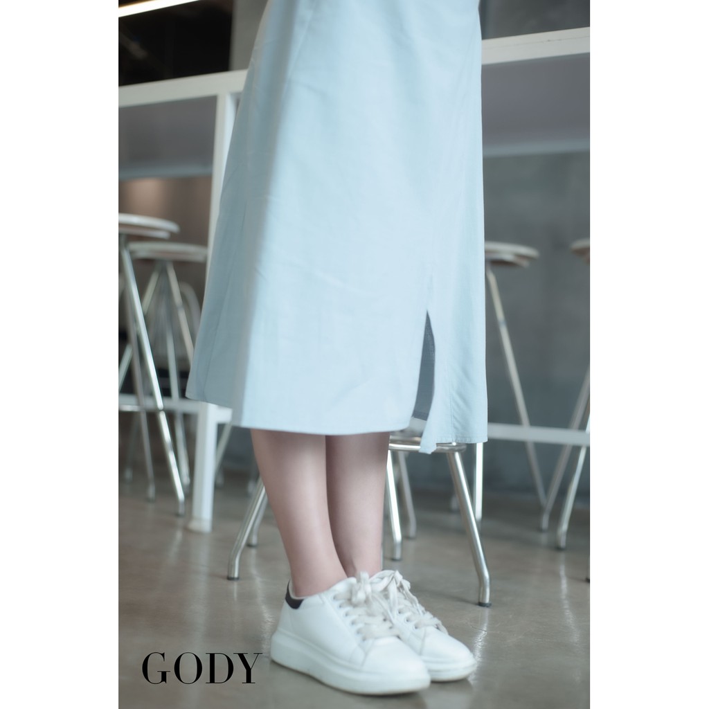 Chân váy dài xanh nhẹ - Light Blue Skirt GODY