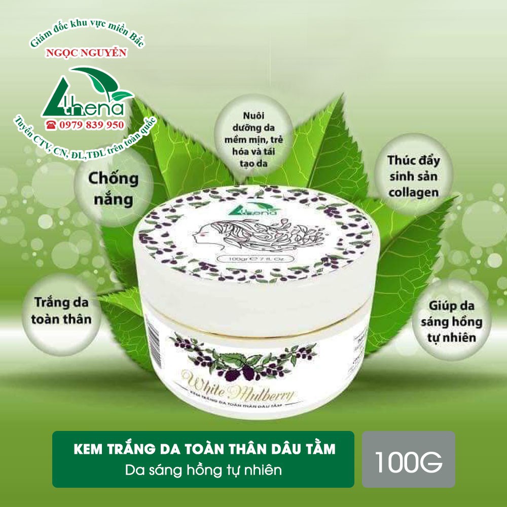 Kem Trắng Da Toàn Thân Dâu Tằm ATHENA, Da Trắng Hồng Tự Nhiên | BigBuy360 - bigbuy360.vn