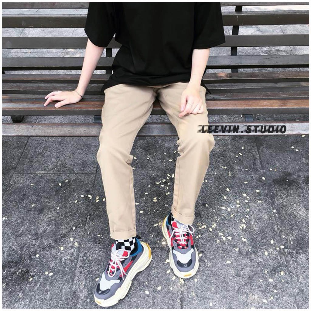 Quần kaki trơn Basic dễ phối đồ