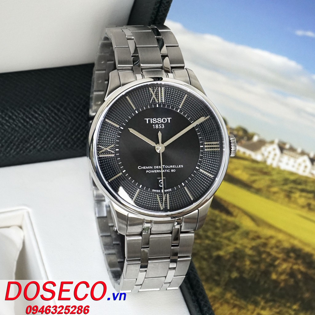 Đồng Hồ Nam Tissot Cơ Automatic Chính Hãng Chemin Des Tourelles T099.407.11.058.00Dây Kim Loại Cao Cấp TS52